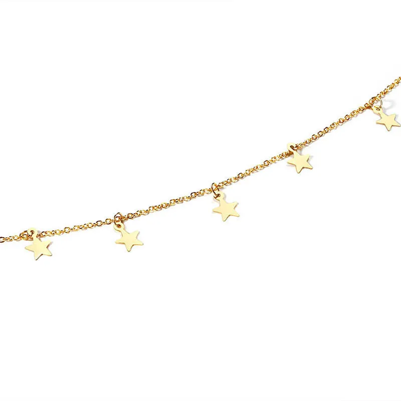 Женская Золотая Звезда Висячие колье ожерелье многослойное очарование небесные ювелирные изделия