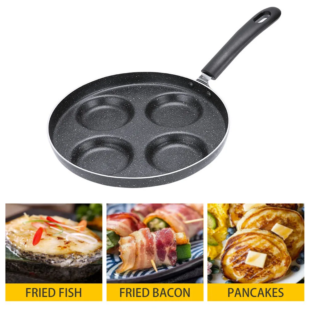 4hole Omelet Pan Nonstick Fried Egg Pan Aluminum Alloy Pancake Baking