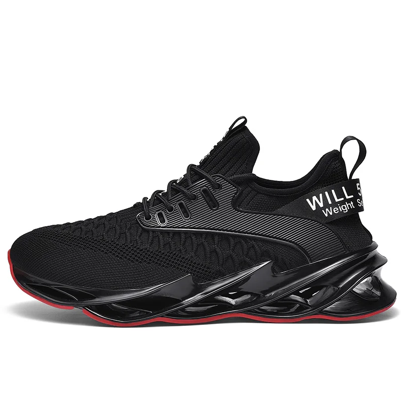 Супер крутая дышащая обувь для бега, мужские кроссовки, уличная спортивная обувь, профессиональная обувь для тренировок, Мужская прогулочная беговая Обувь - Цвет: BLACK-3