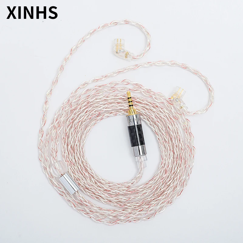 8-жильный 5N посеребренный медный Hifi наушники обновленный кабель с MMCX/0 78 мм 2 Pin/QDC/TFZ