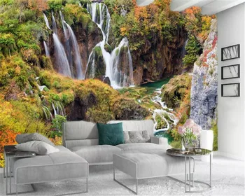 

3d Room Wallpaper Custom Photo Beautiful Landscape Waterfall HD Digital Printing Moisture-proof Wall paper