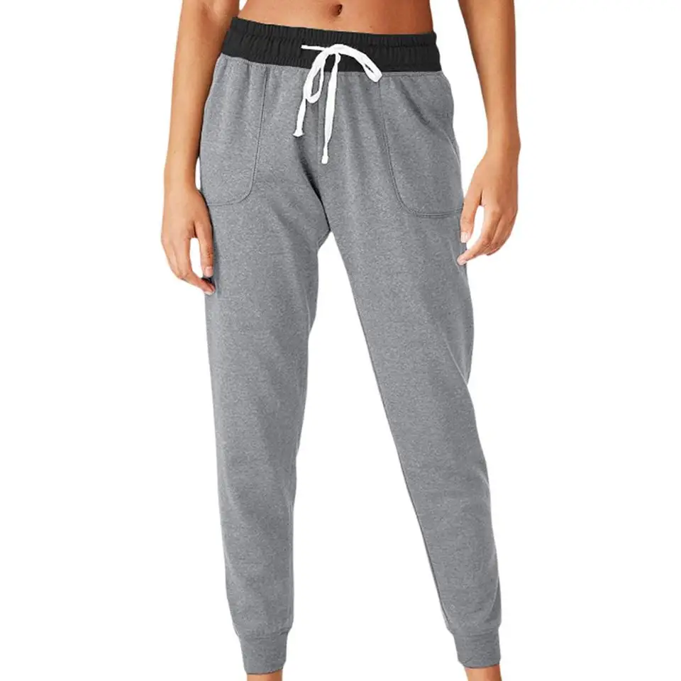 Women Stylish Contrast Color Yoga Sweatpants