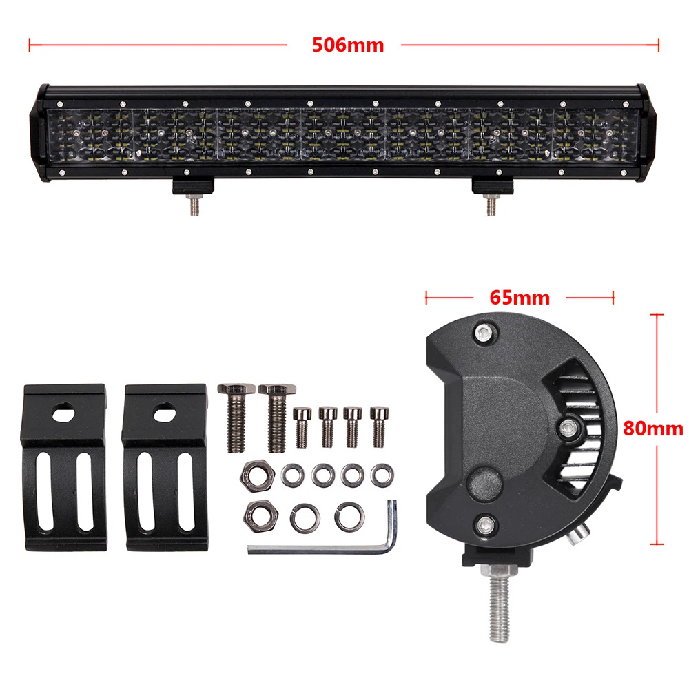 4ROWS LED Work Light Bar 4-20Inch Car Tractor Boat Offroad 4WD 4x4 Motorcycle SUV ATV 12V 24V Driving Indicator Auxiliary Lamp