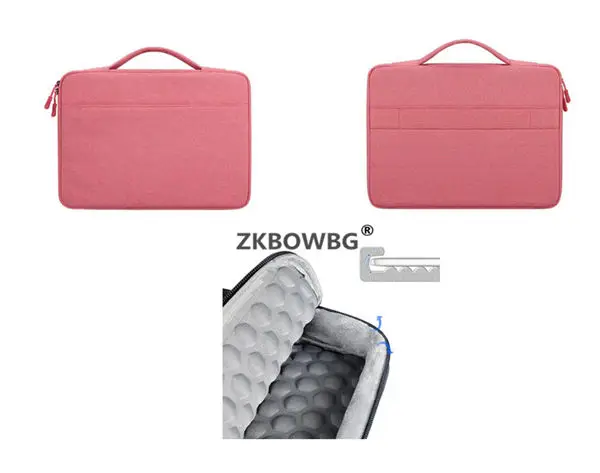 Портфель Сумка для ноутбука чехол для Xiaomi Mi pro 15," ноутбук Air 13,3 12,5 дюймов Сумка Для 15,6" сумки hp Envy X360 - Цвет: Розовый