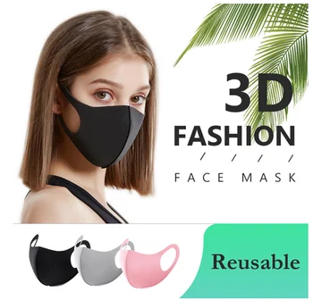 

100PCS Dust Mask Men Women Elastic Face Safety Masks Protective Wear Washable Reusable Breathable Soft Anti Dust Face Covers