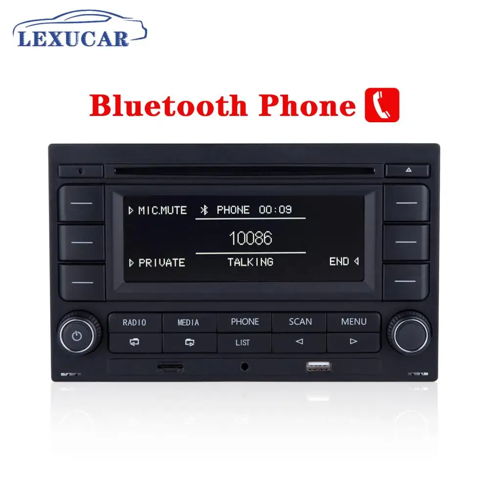 LEXUCAR Bluetooth RCN210 автомобильный Радио CD-плеер USB MP3 AUX RCN 210 9N 31G 035 185 для VW Golf Jetta MK4 Passat B5 Polo 9N