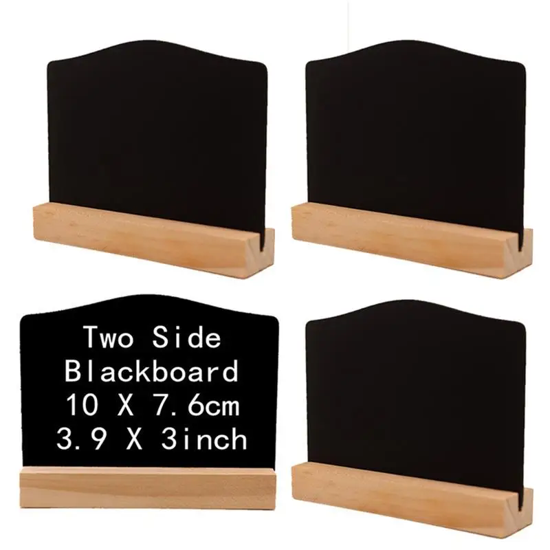 22x15CM Mini Chalkboard Signs Wooden Double-sided Price Tag Message Memo Board 