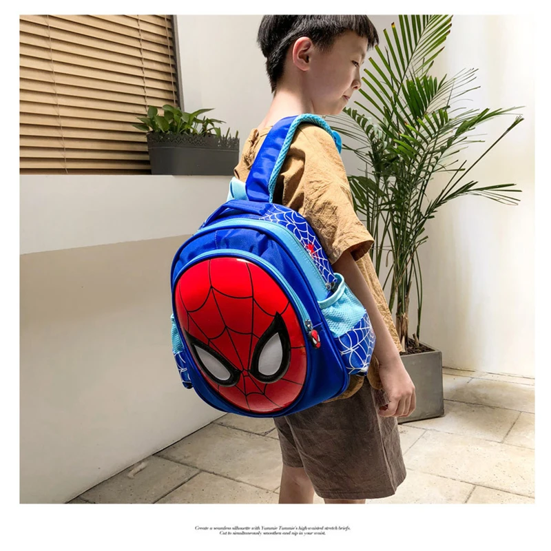 Children spiderman Backpacks Super heroes New School Bag 3D stereo Baby Boys Backpack Kids Children Cartoon School Bags