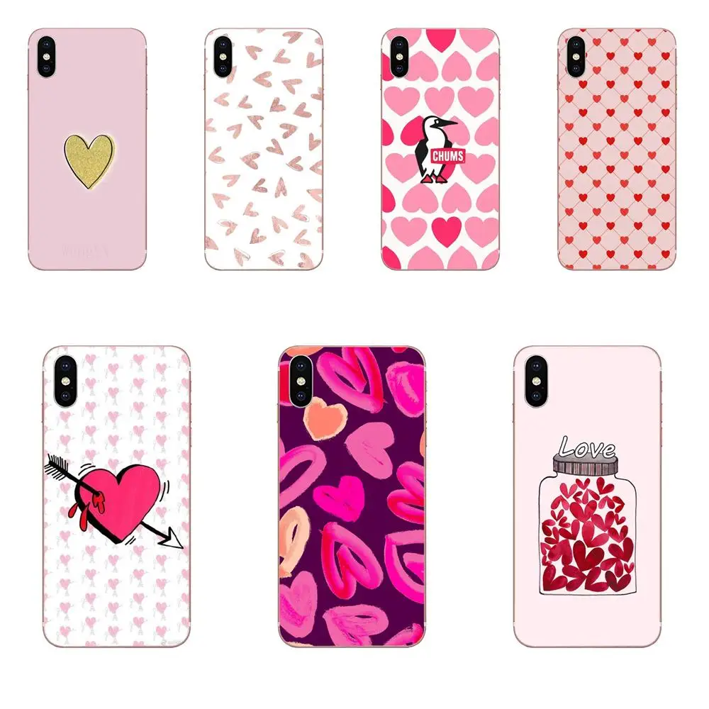 Red Pink Litter Lovers Small Heart Cases For LG G2 G3 G4 G5 G6 G7 K4 K7 K8 K10 K12 K40 Mini Plus Stylus ThinQ 2016 2017 2018 | Мобильные