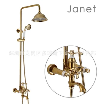 

manufacturer's multi-functional shower set European style local style golden hot and cold water shower faucet