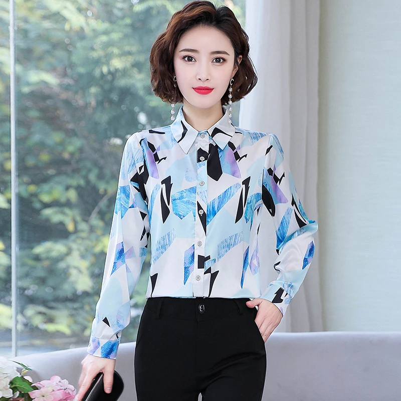 Korean Women Shirts Elegant Woman Pattern Blouse Shirt Plus Size Blusas Mujer De Moda Blusas Femininas Elegante Vintage Shirt OL - 4.00053E+12