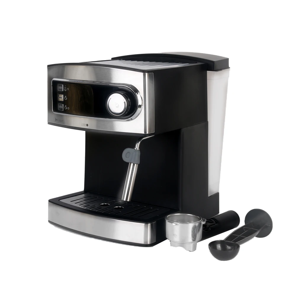 Esspreso Coffee Maker 20 Bar Electric Coffee Machine Automatic Household Use Milk Frother Black 220V