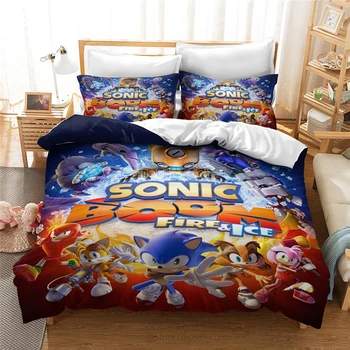 

Sonic The Hedgehog 3D Luxury Bedding Set Europe/USA/Australia Queen King Size Duvet Cover Set Comforter Quilt Cover Pillowcases