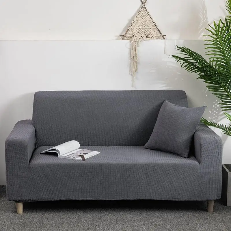 Ультра мягкий высокоэластичный чехол для дивана, мебели, защитный чехол, однотонный вязаный мягкий чехол для дивана, для гостиной - Цвет: Color 10