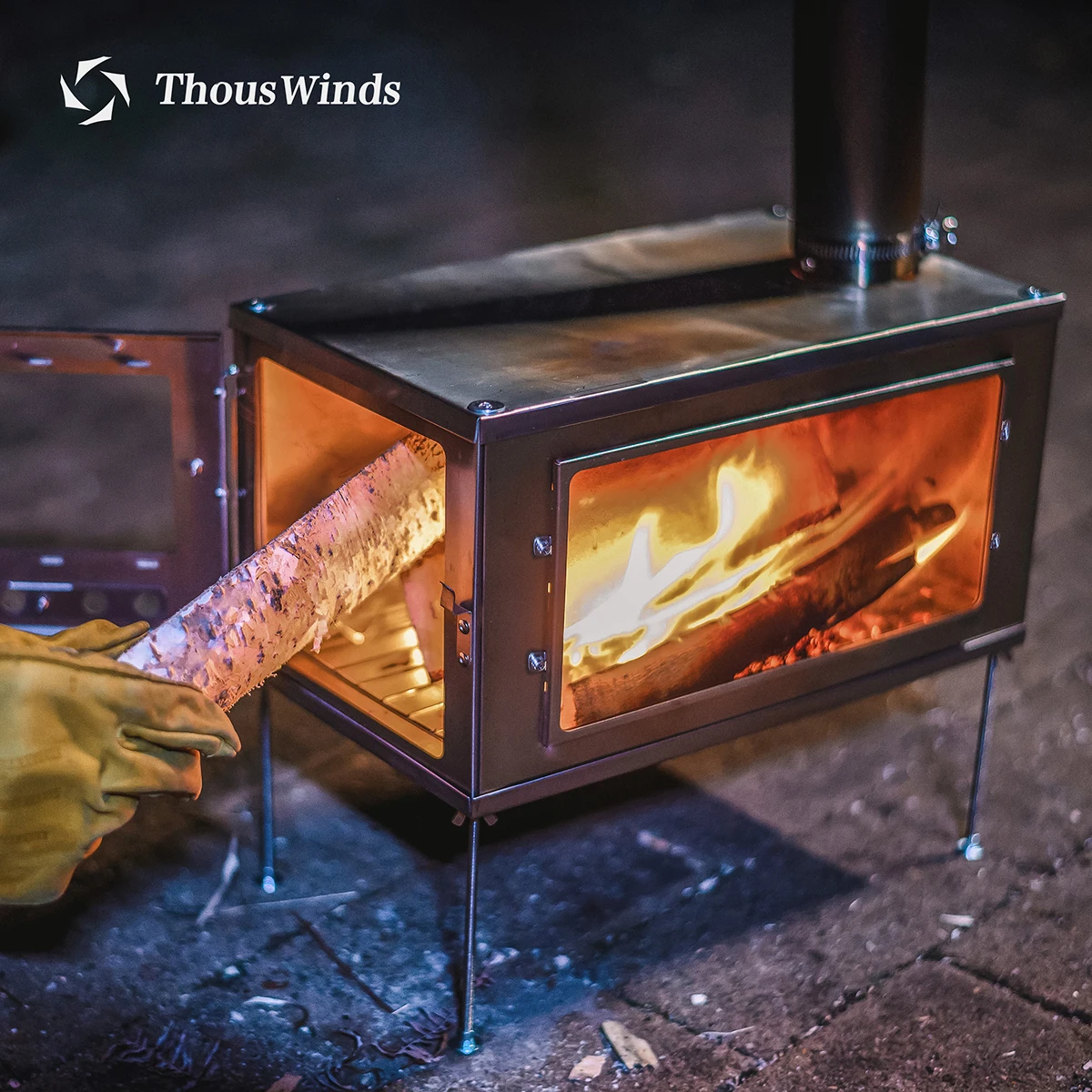 Thous Winds bushcraft Outdoor ultralight titanium alloy wood stove  detachable stove multipurpose camping tent heating stove - AliExpress
