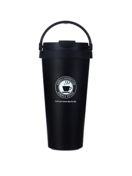 

Creative 304 stainless steel thermos portable coffee cup with black frosted surface