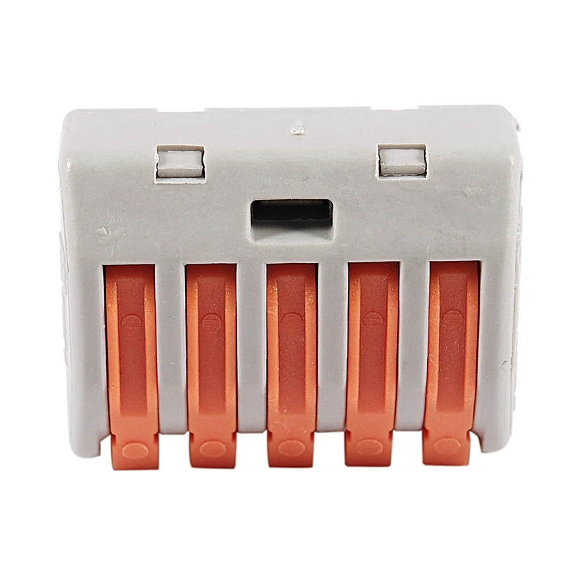 

20pcs 5 Way Reusable Spring Lever Terminal Block Electric Cable Connector Wire