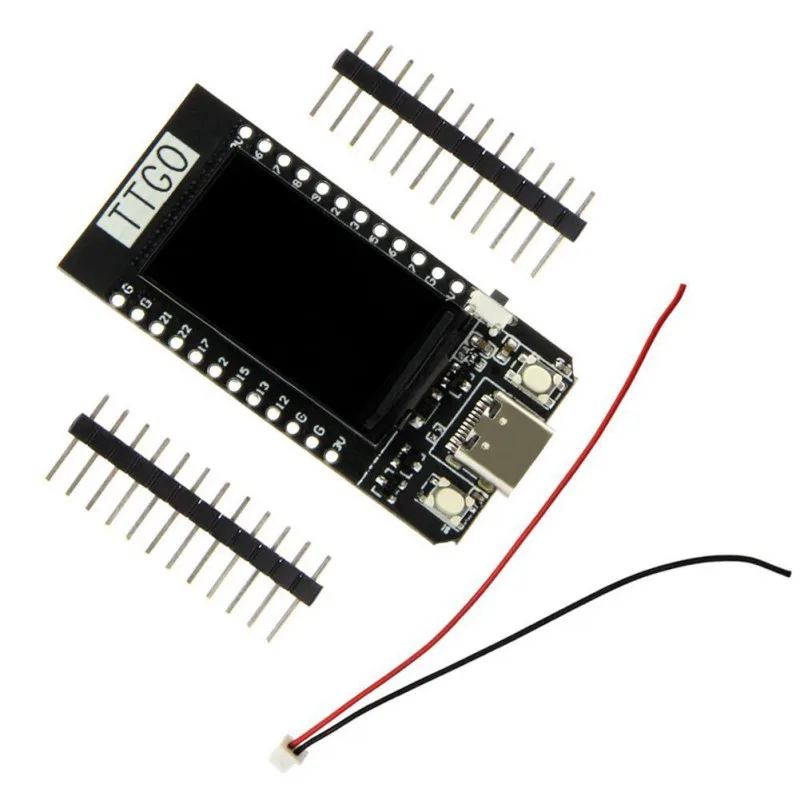 TTGO t-дисплей ESP32 WiFi и модуль Bluetooth макетная плата для Arduino 1,14 дюймов lcd esp32 плата управления модуль Bluetooth - Цвет: Черный