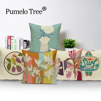 

Abstract Pattern Throw Pillow Case Colorful Life Cushion Cover Sofa Print Home Decoration Pillow Case 45*45Cm Living Room Kissen