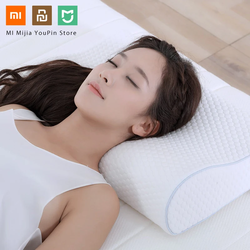 Оригинальные Xiaomi 8H три-изогнутые прохладные ощущения медленное восстановление памяти хлопковые подушки H1 супер мягкие антибактериальные подушки для поддержки шеи