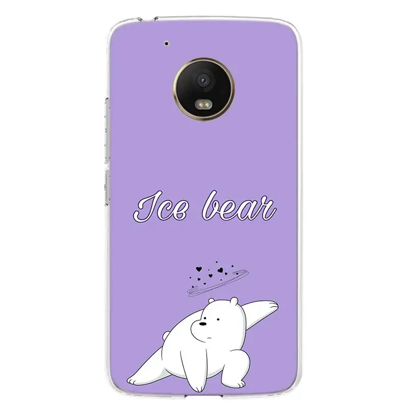 Чехол для телефона We Ice Bare Bears для Motorola Moto G7 G6 G5S G5 E4 Plus G4 E5 Play power EU Подарочный чехол с рисунком - Цвет: TW239-6