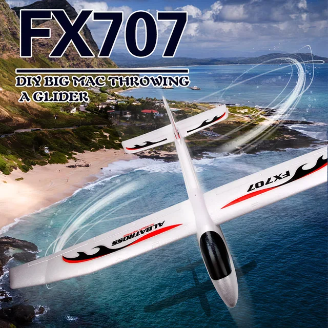2020 FX707S Airplane Hand Glider Plane Throwing Airplane Soft Foam Airplane Aircraft Model DIY Toys for Kids High Performance 1