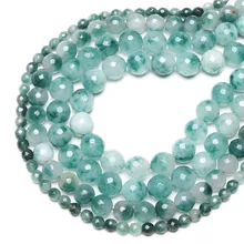 Граненый зеленых листьев халцедон нефрита 4/6/8/10/12/14 мм Палочки Размеры неоправленные полудрагоценные камни аксессуары для ювелирных украшений решений