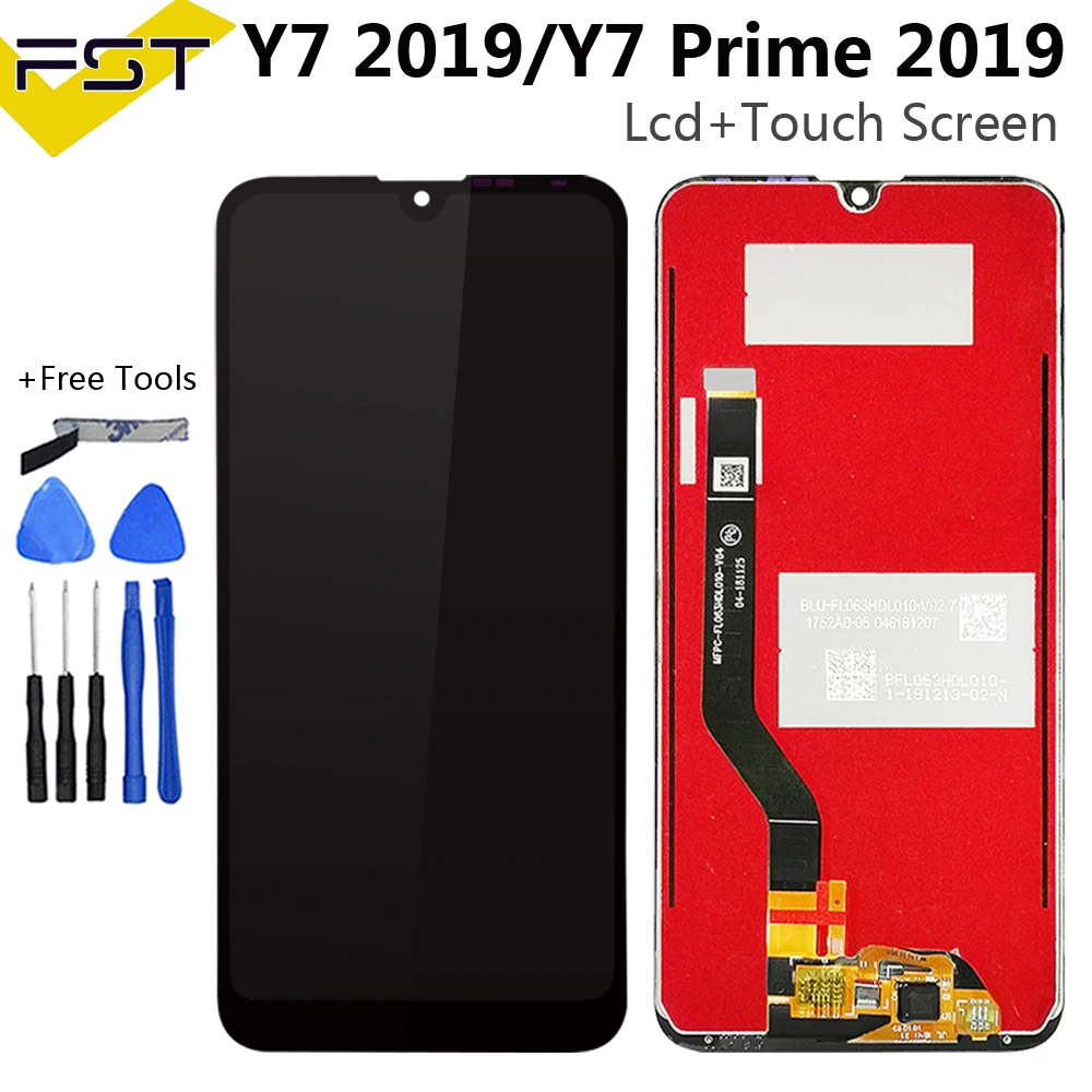 Для HUAWEI Y7 2019 ЖК дисплей + сенсорный экран дигитайзер Замена для Huawei 2019/Y7 Prime DUB LX3 L23