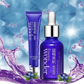 

BIOAQUA Blueberry Skin Care Combination Eye Cream and Muscle Base Essence is gentle in moisturizing and oil control.
