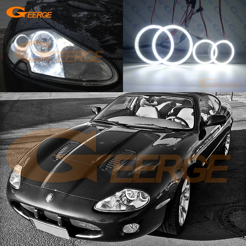 

For Jaguar XK8 XKR X100 Portfolio 1996-2006 Excellent angel eyes Ultrabright illumination smd led Angel Eyes Halo Ring kit