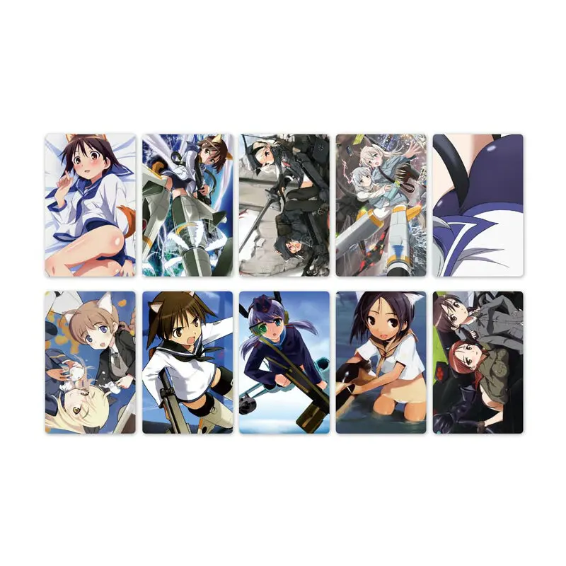 10 шт. аниме Strike Witches Card стикер s Водонепроницаемая крапленая карта наклейка Дети стикерные игрушки для детей коллекция подарок - Цвет: Style 04