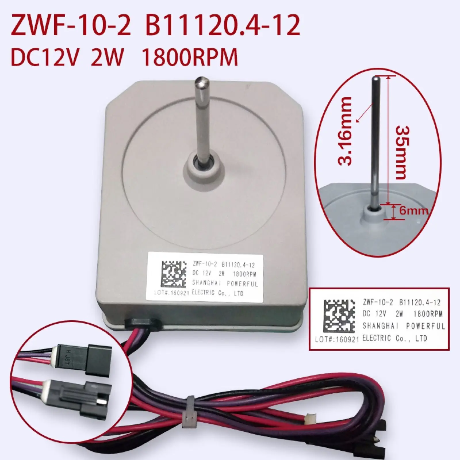 

Refrigerator BCD-356WPC cold freeze room Fan cooling motor ZWF-10-2 B11120.4-12