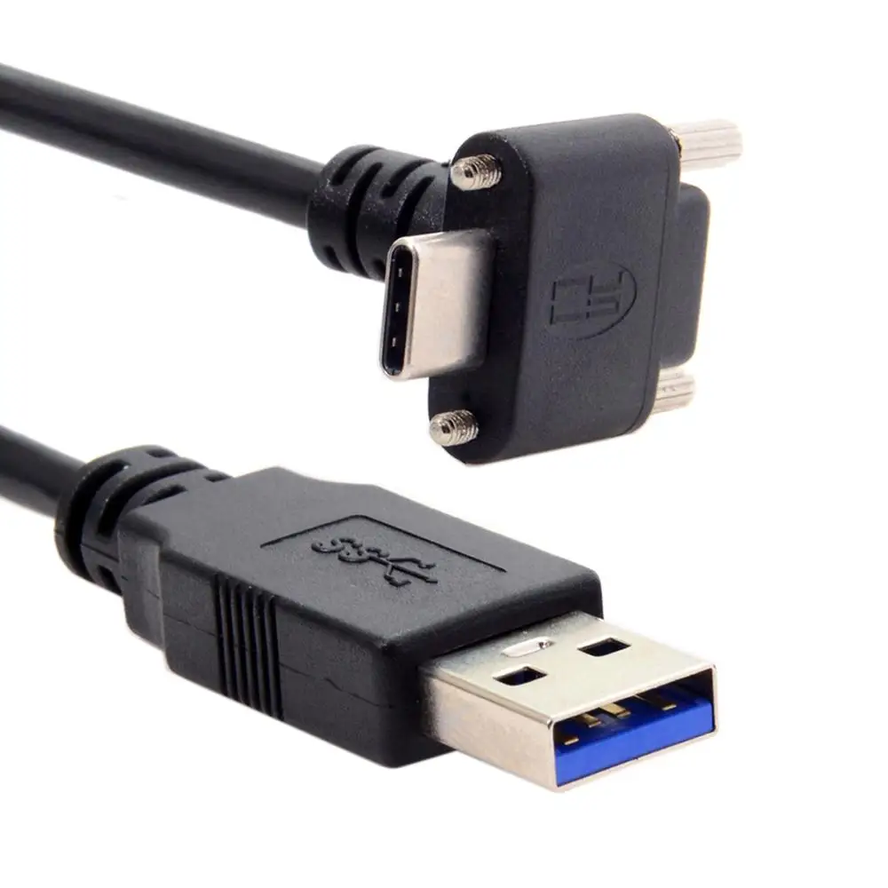 Вверх вниз 90 градусов Угловой USB 3,1 type-C с двойной ключ для ремонта объективов к USB3.0 кабель для передачи данных для камеры