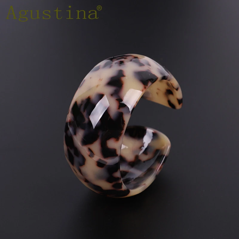 Fashion Acrylic Leopard Resin Bracelets For Women Colorful Bangles Resin Cuff Charms Bohemian Punk Elegant Jewelry bangle bracelet