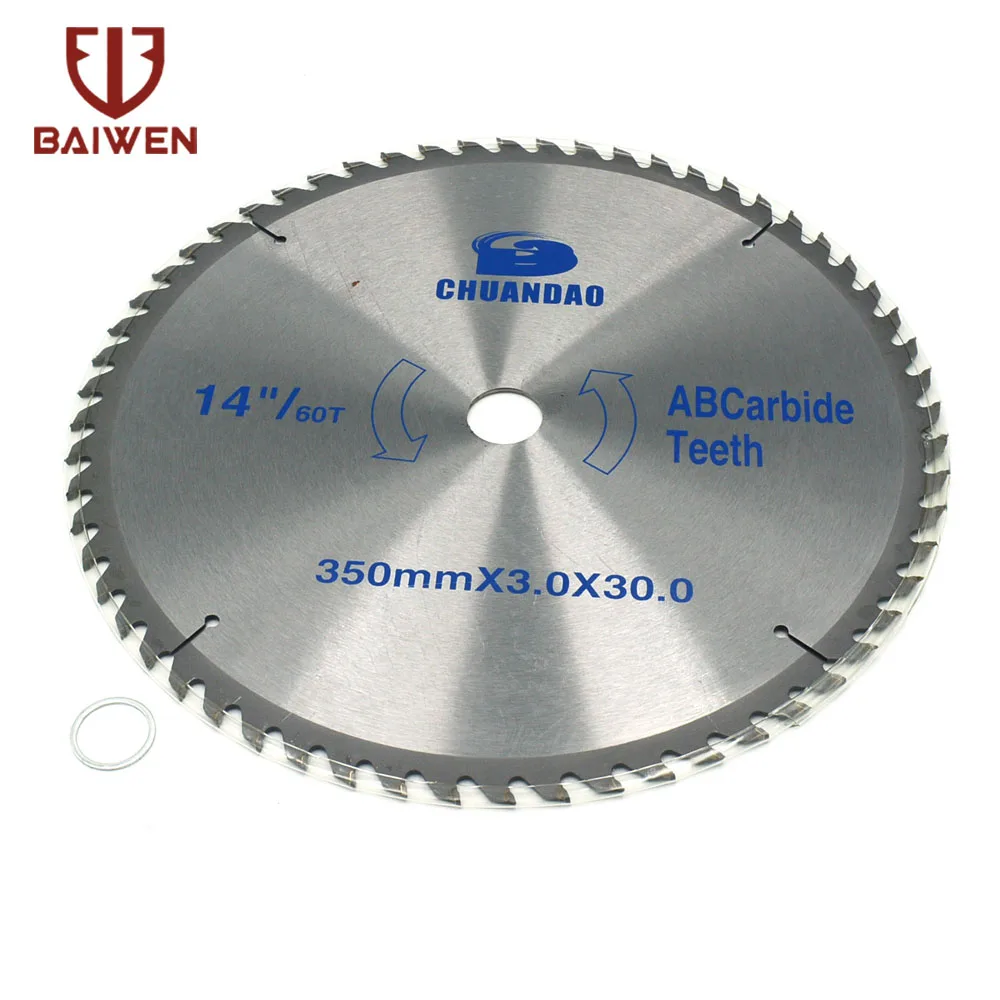 14 inch Circular Saw Blade Carbide Alloy Cutting Disc woodworking For Aluminum and Non Ferrous Metal Wood 60/80T/100T/120T