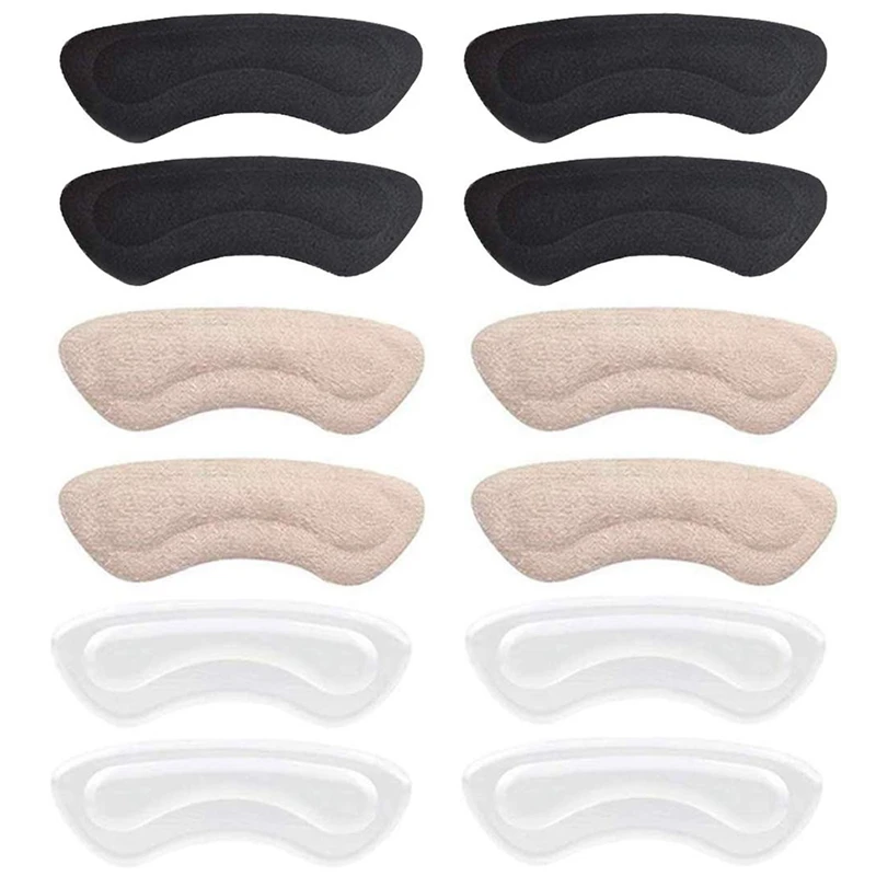 

LJL-Heel Cushion Inserts Heel Grips Heel Pads - Reusable Self-Adhesive Shoe Inserts Liners for Men and Women's Loose Shoes, Shoe
