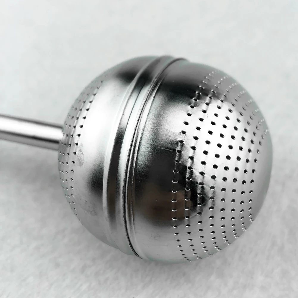 Ball Shape Stainless Steel Tea Infuser Strainer Handle Filter Durable Mesh Metal