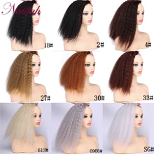 Natifah кудрявые прямые волосы в пучке 16, 18, 20 дюймов, синтетические волнистые кудрявые пучки 70 г/шт., красный, коричневый, серебристый, серый пряди для волос