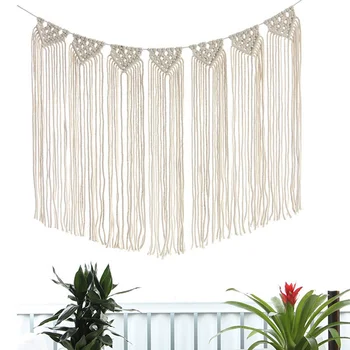 

Bohemian Style Tapestry Household Hand-woven Wall Tapestry Interior Decoration White