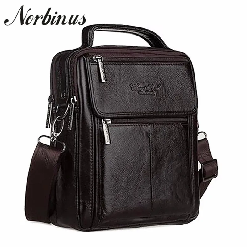 

Made Of Genuine Leather Crossbody Messenger Shoulder Bag Men Business Cowhide Tote Handbag High Quality Travel Casual Male Bags