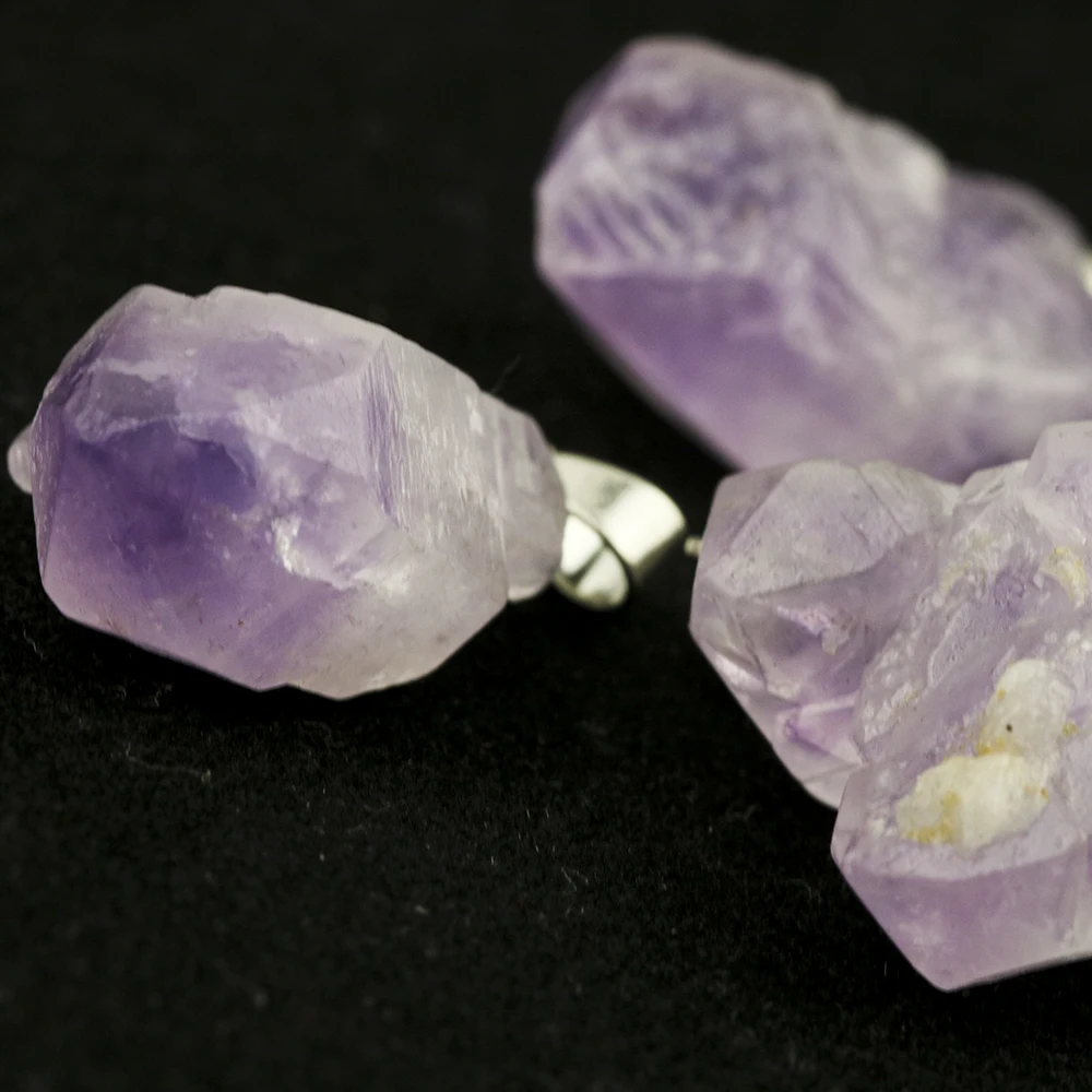 Natural Crystal  Amethyst Pendant 10-18mm Irregular Pendants Charms For Diy Earrings Necklace Jewelry Making