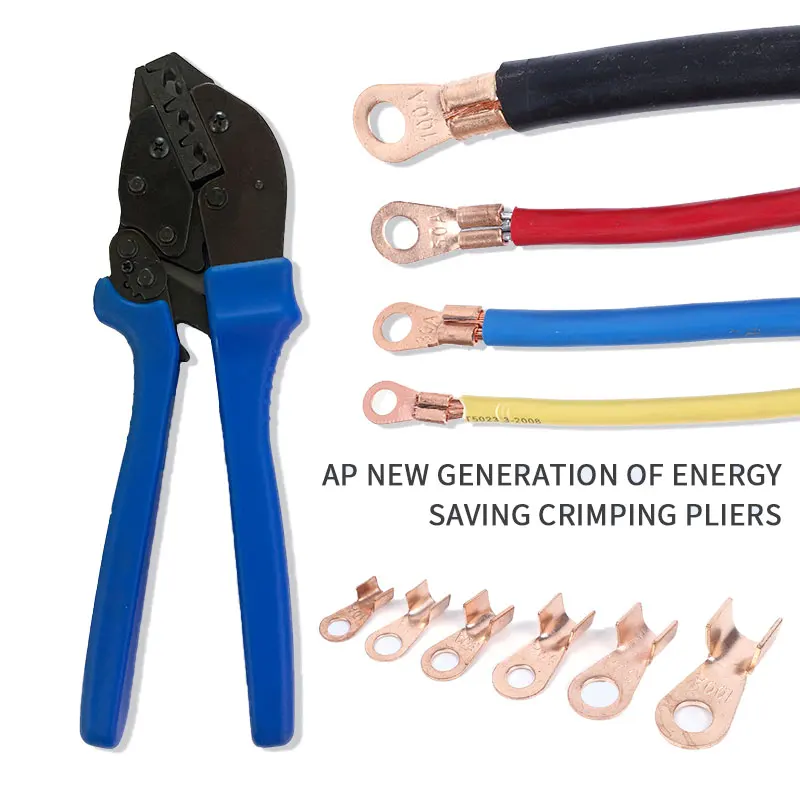 

Multifunctional Crimping Pliers Ratcheting Terminal Crimping Tools Blue Crimping Pliers AP-2060