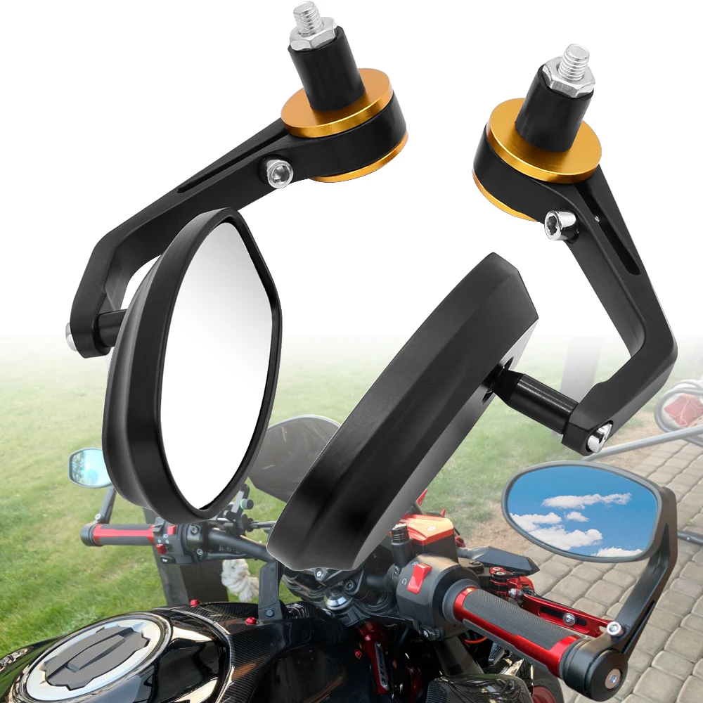 7/8" Motorcycl Side Mirrors Handle Bar End CNC Aluminum Rearview Mirror For KAWASAKI KX65 KX85 KX125 KX250 KX250F KX450F KX100 |