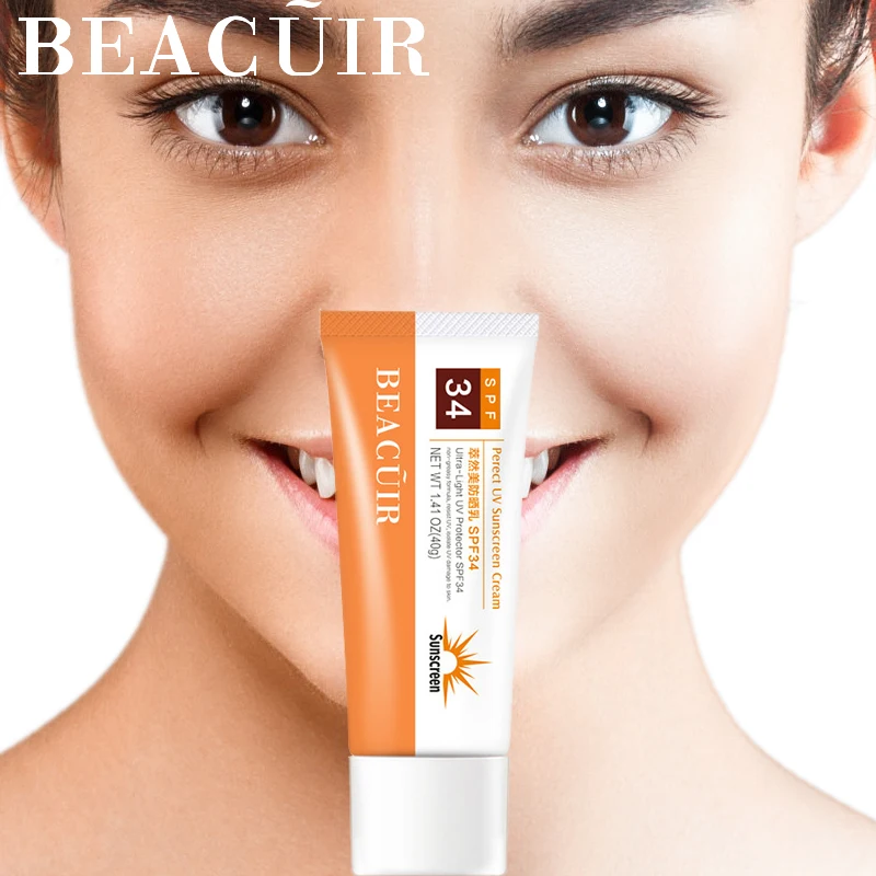 

BEACUIR SPF 34 Facial Body Sunscreen Whitening Sun Cream Sunblock Skin Protective Cream Long-lasting Oil-control Moisturizing