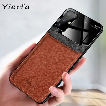 

For Samsung Galaxy S20 Ultra Case PU Leather Plexiglass Shockproof Bumper Phone Case For Samsung Galaxy S20 S 20 Plus Back Cover