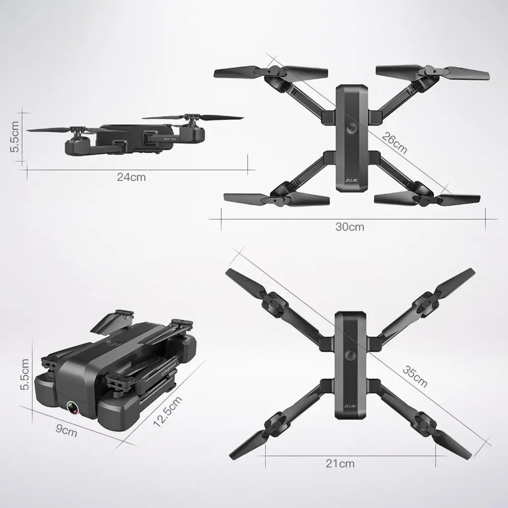 Складная модель радиоуправляемого дрона оптического потока 4k высокой четкости антенна двойная камера самолет портативный селфи Квадрокоптер для начинающих