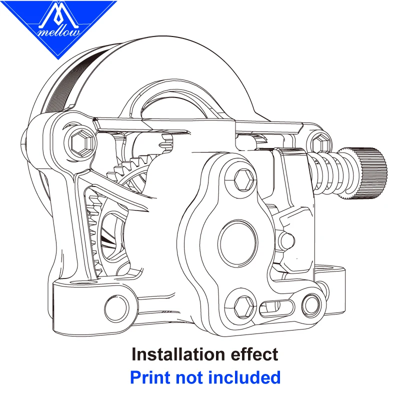 Extrusora de Pouco Peso de Mellow Sherpa com Movimentação Direta do Motor para a Impressora 3d de Voron Mini - Pro Blv 2.4 Creality3d Cr-10 Ender3 - Imagem 6