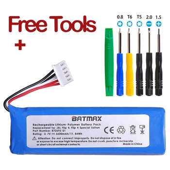 

Batmax 3200mAh bateria jbl flip 4 for JBL Flip 4, Flip 4 bluetooth speaker with install tools GSP872693 01