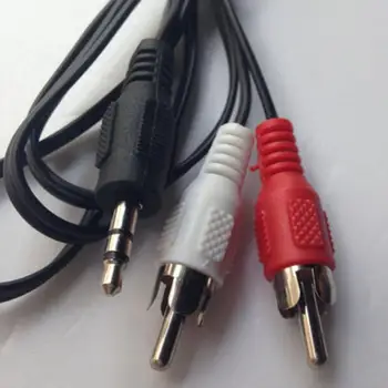 

1.5M 3.5mm Jack To 2 Audio Cables 3.5 Male To Male Gold Plated Coaxial Aux Cable For Laptop TV DVD Amplifier