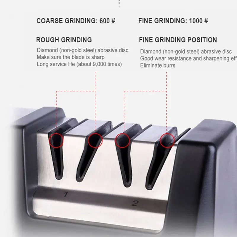 Multifunctional Professional Electric Kitchen Ceramic Knife Sharpener 110-250V Household Knives Kitchen Tools h2
